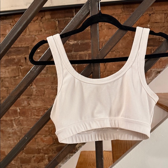 White Ribbed Tank Top - Picture 2 of 2